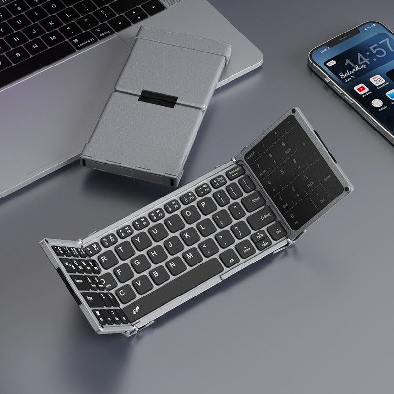 Bow Hangshi Hb318D Bluetooth Foldableing Keyboard And Mouse Set Mobile Phone Laptop Universal Gift Portable - Image 1